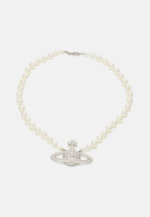 RELIEF PEARL NECKLACE UNISEX - Collier - cream/crystal