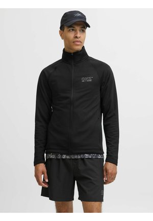 Felpa con zip - black