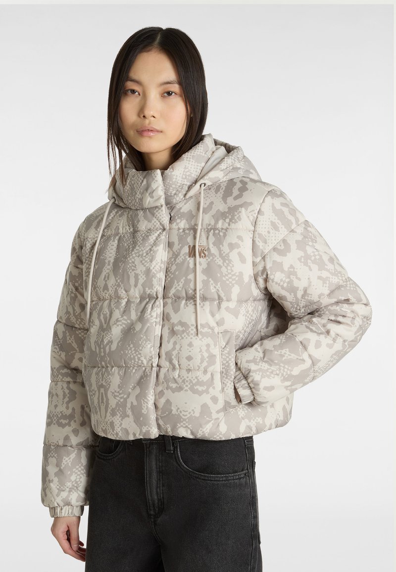 Vans HILLGATE CROPPED PUFFER - Zimní bunda - light grey