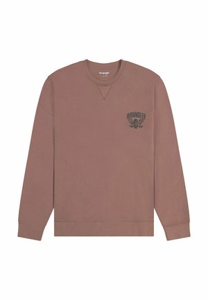 Wrangler LONG SLEEVE AMERICANA CREW FOR REGULAR FIT - Sweater - peppercorn