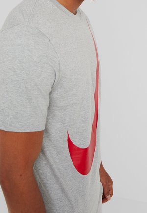 T-shirts print - mottled dark grey