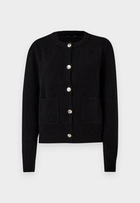 VMNOVI O NECK BUTTON CARDIGAN - Ζακέτα - black