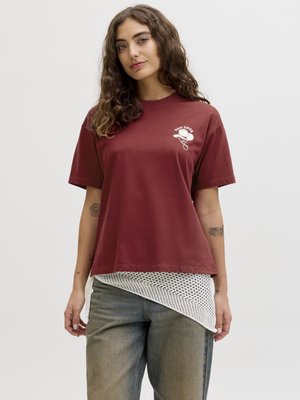 JJXX JXCANA PRINT TEE - Camiseta estampada - cabernet