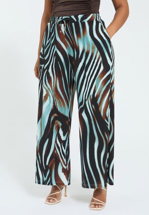 Fiorella Rubino, PANTALONI PALAZZO ZEBRATI - Housut - marrone