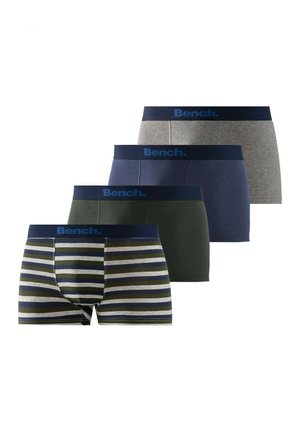 4ER PACK - Trunks - olivgrün gestreift olivgrün grau meliert navy