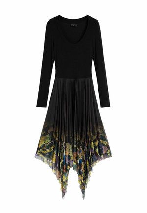 Desigual, LONG-SLEEVED MIDI DRESS M. C. LACROIX - Jurk - black