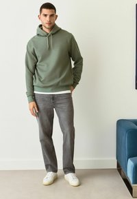 Next REGULAR FIT - DIAGONAL TEXTURED - Sweatshirt - sage green
