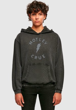 Sweat à Capuche Motley Crue Distressed Logo - Officiel, Unisexe, Style Rock Vintage Noir