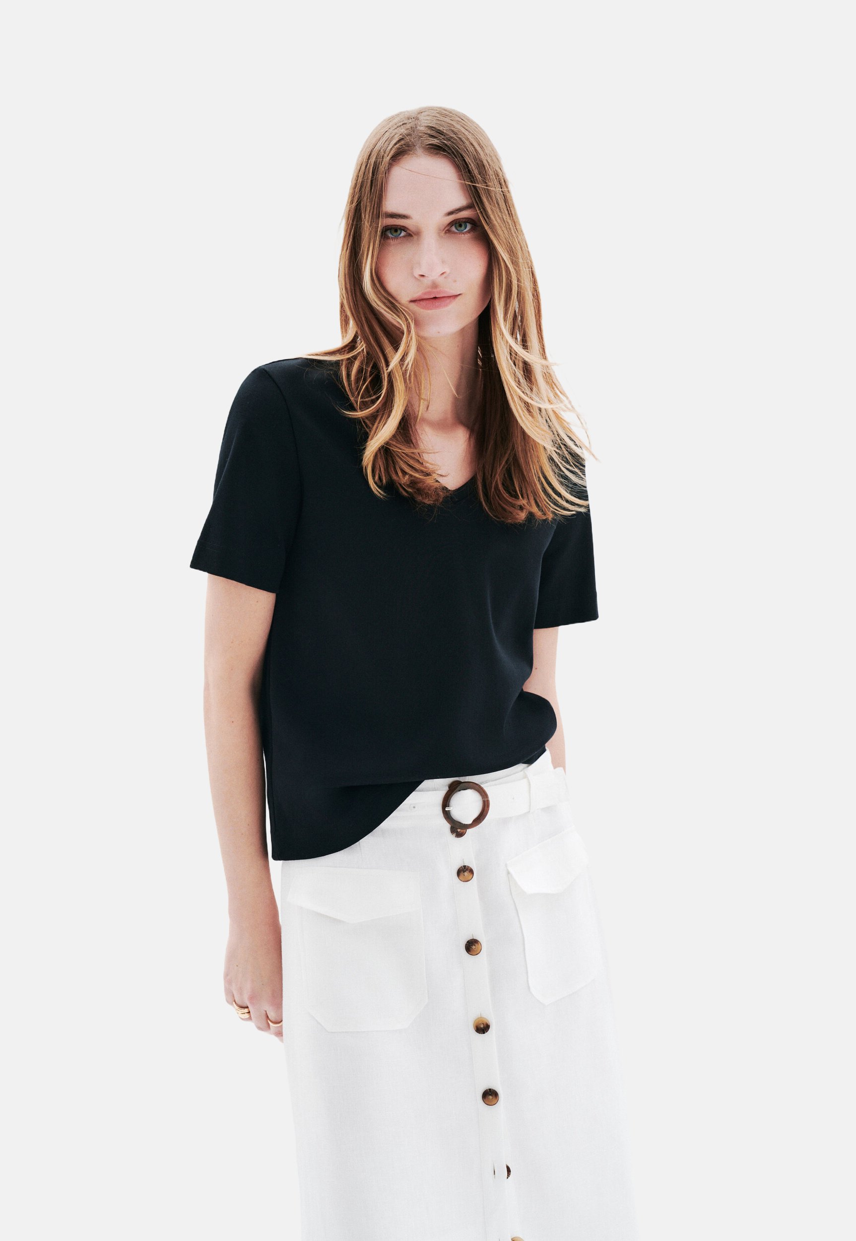 T-shirt Caroll En Soie 100% - Taille 40 - Rose - Occasion Très Bon état - 15€