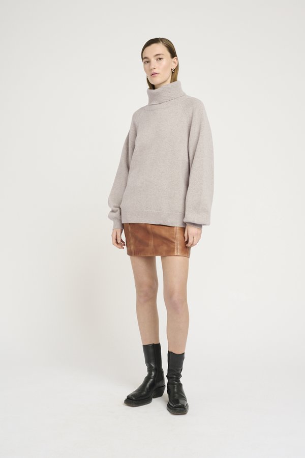 MANZI ROLLNECK - Jumper - string melange3