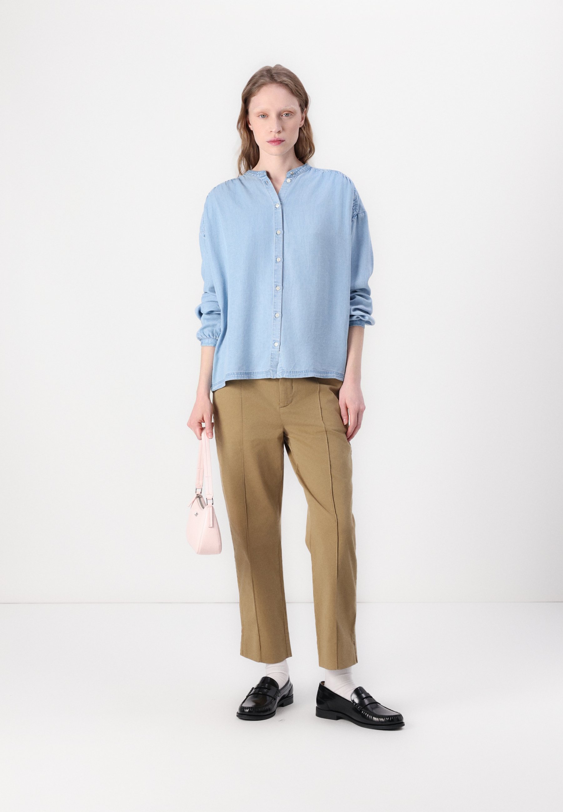 売れ筋商品|||ボス シャツ レディース トップス BIZZAN - Button-down blouse - light/pastel blue BOSS BIZZAN - Button-down blouse - light/pastel blue/light