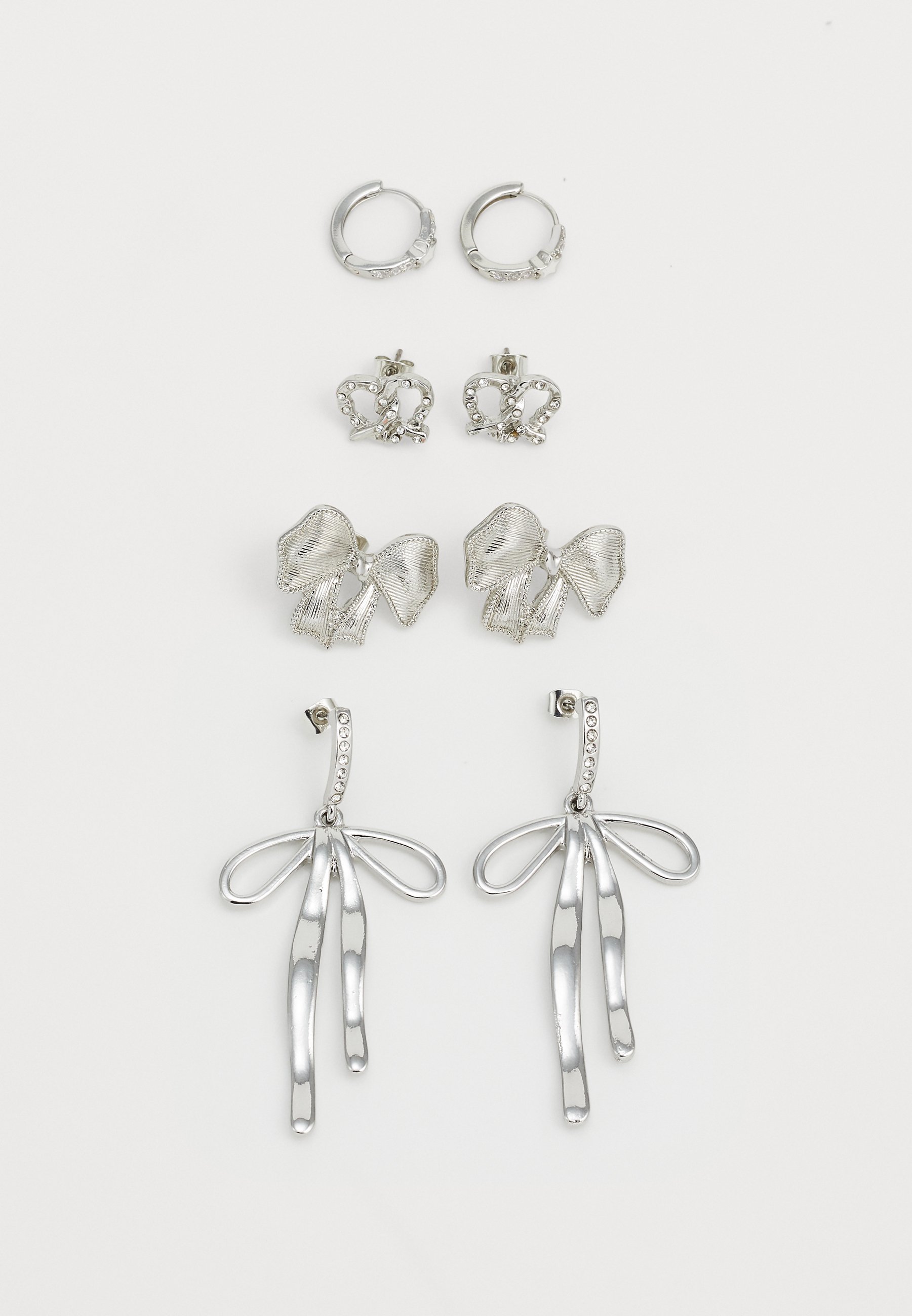 Even&Odd 4 PACK - Boucles d'oreilles - silver-coloured/argenté - ZALANDO.FR