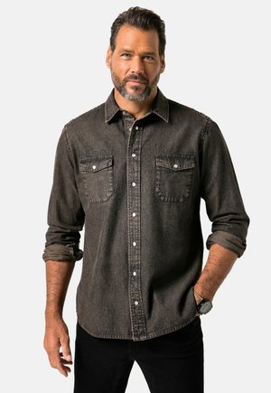 JP1880 LONG SLEEVE KENT COLLAR MODERN FIT - Skjorter - dark brown