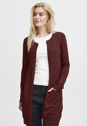 SARA LONG - Cardigan - tawny port melange