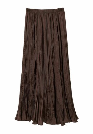FatFace, PLEATED MIDI SKIRT - Skladaná sukňa - chocolate brown