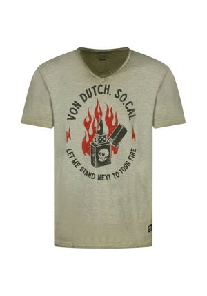 T-shirt imprimé - kaki clair