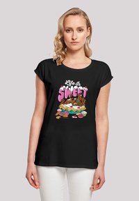 F4NT4STIC SCOOBY DOO LIFE IS SWEET - T-shirts print - black