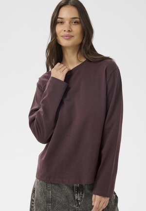 Langærmet T-shirt - fudge