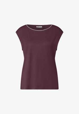 Street One, T-Shirt basic - rustic rouge