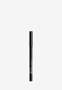 Schwarzer Eyeliner-Stift mit glatter Oberfläche, runder Spitze und matter Textur. Markenlogo in weißem Text an der Seite.
