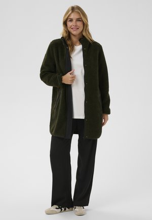 LCVIGGA TEDDY LONG MIX - Giacca in pile - deep depths black