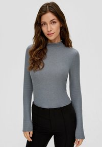 QS MIT ROLLSAUM - Longsleeve - grau meliert