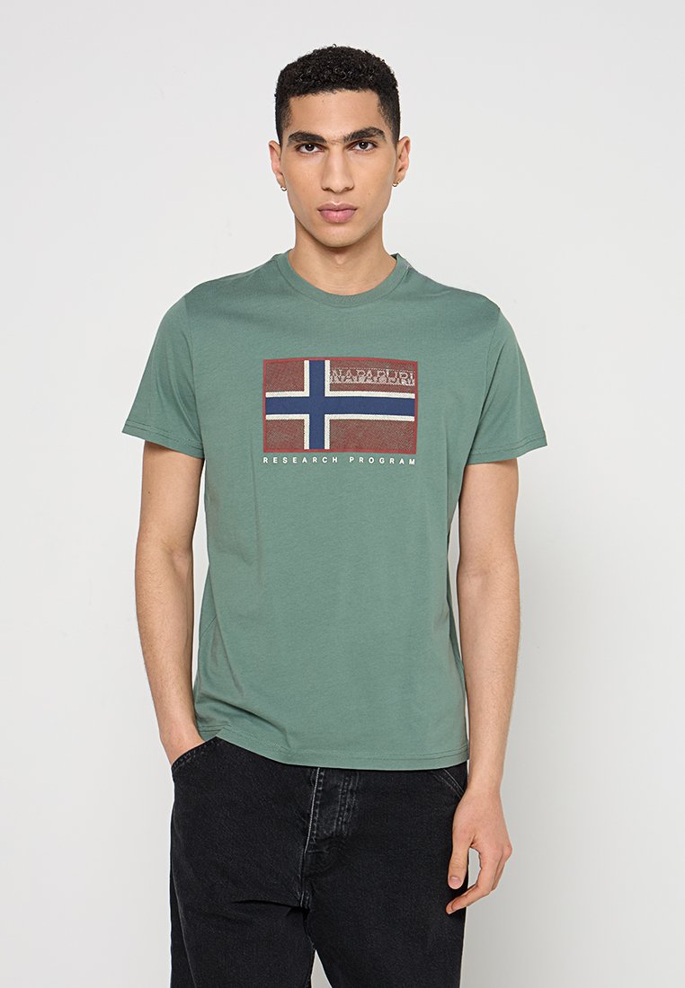 Napapijri T-shirt print groen Napapijri T-shirt print groen