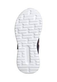 Suela de zapato de goma blanca con superficie texturizada y diseño plano. Presenta una etiqueta "cloudfoam" en el centro y patrones de agarre.