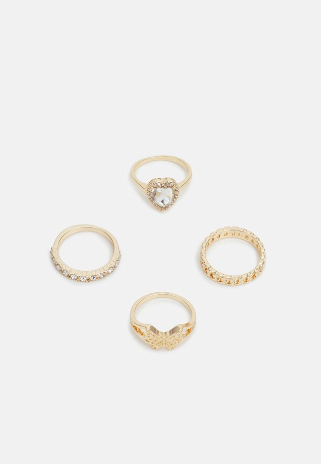 HEART AND BUTTERFLY 4 PACK - Ring - gold-coloured