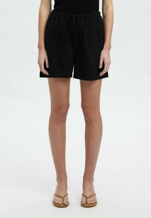 Selected Femme MID WAIST - Shorts - black