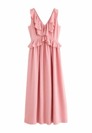 Laura Ashley, REGULAR FIT - SLEEVLESS RUFFLE MIDI DRESS . - Maxi dress - pink