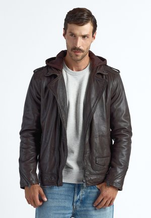 Lederjacke - dark brown