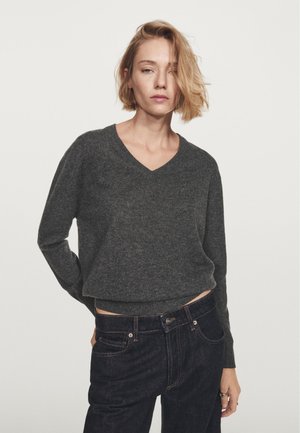 Stickad tröja - dark grey