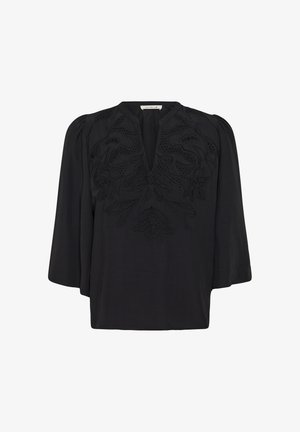 Soaked in Luxury, SLLANTANA EMBROIDERY BLOUSE SS - Blouse - black