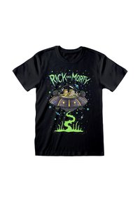 Henry Tiger RICK AND MORTY SPACESHIP - T-shirt con stampa - black