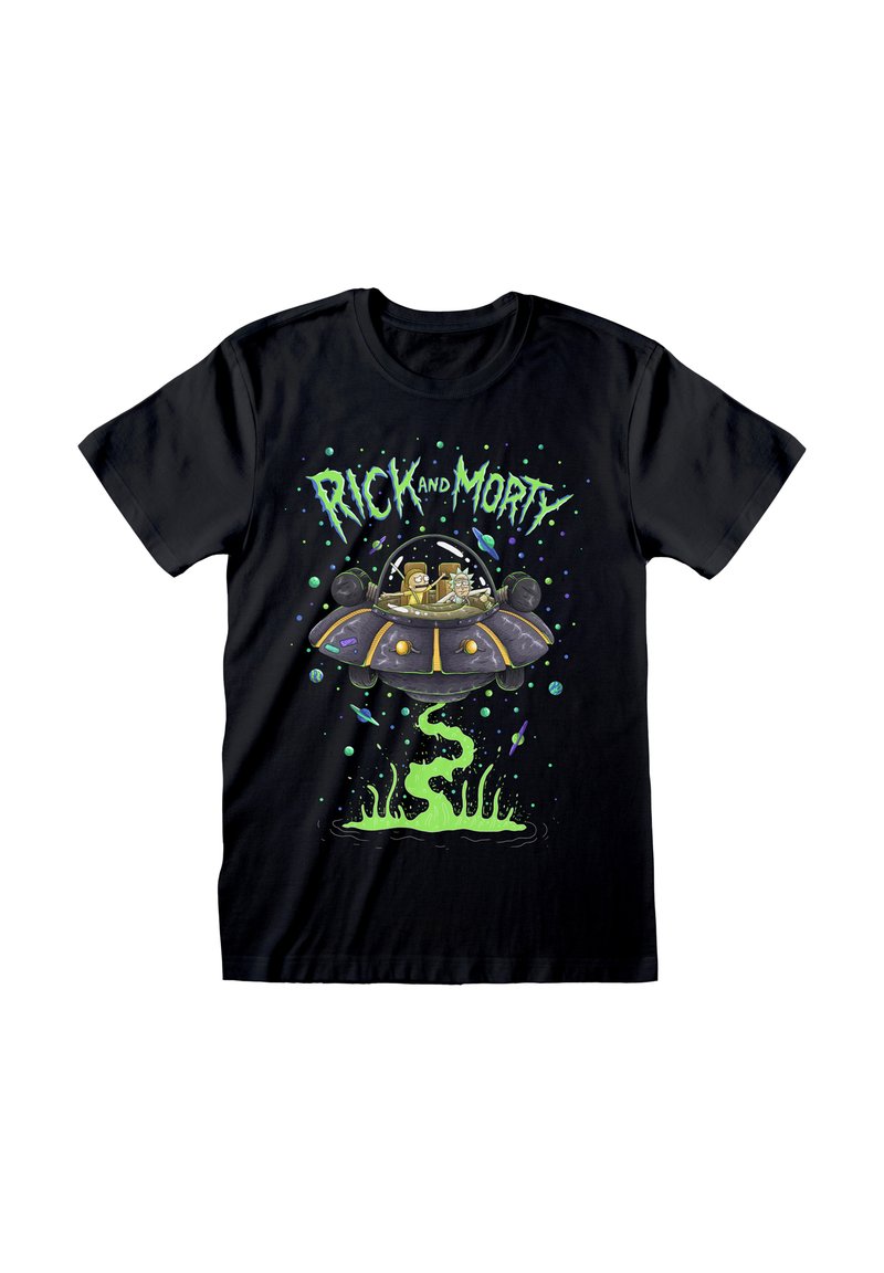 Henry Tiger RICK AND MORTY SPACESHIP - T-shirt con stampa - black