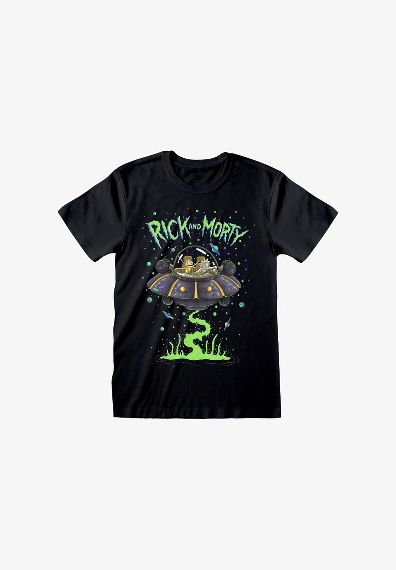 Henry Tiger RICK AND MORTY SPACESHIP - T-shirt con stampa - black