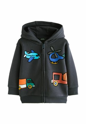 REGULAR FIT - ALL OVER THROUGH - Zip-up sweatshirt - navy