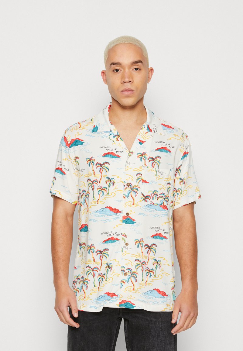 Scotch & Soda SHORT SLEEVED CAMP SHIRT Shirt white palmtree island/white Zalando.co.uk