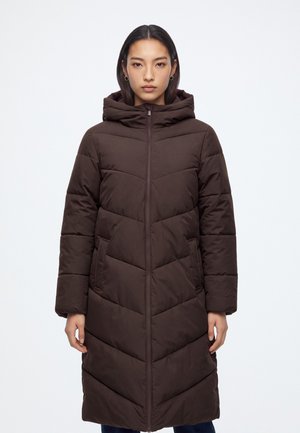 VILA, VILAVENDER L/S LONG PUFFER/TB - Зимно палто - coffee bean