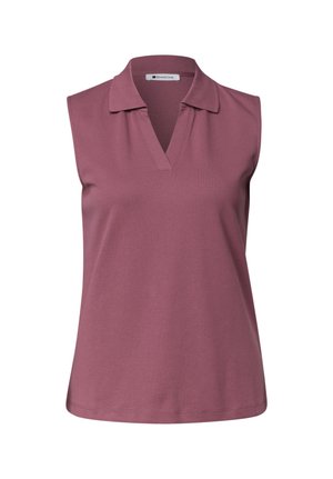 Street One, TOP IN RIPPSTRUKTUR MIT POLOKRAGEN - Débardeur - dark clouded blush