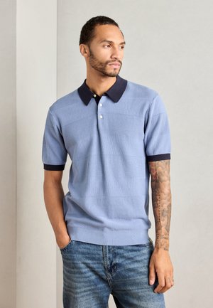 Scotch & Soda TONE ON TONE STRIPED REGULAR FIT - Poloshirt - faded denim