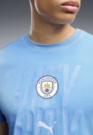 Puma, MANCHESTER CITY FTBLCULTURE T-SHIRT - Sport T-shirt - team light blue-blue guppy
