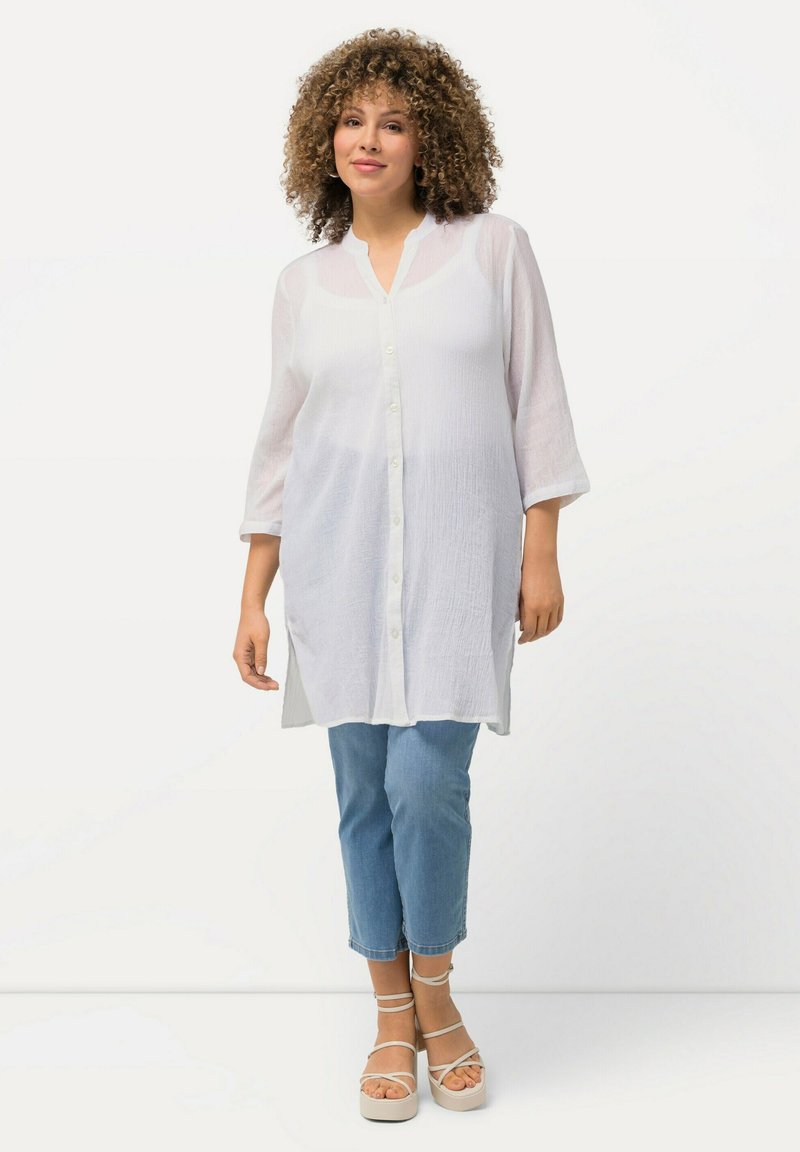 Ulla Popken LONG MONTANT COL EN V - Hemdbluse