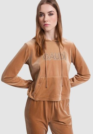 Felpa con cappuccio - caramello