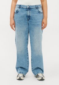 Noisy May - NMYOLANDA WIDE - Platėjantys džinsai - light blue denim Miniatiūros vaizdas 1