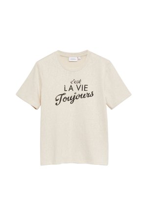 comma, T-SHIRT - Print T-shirt - helles beige