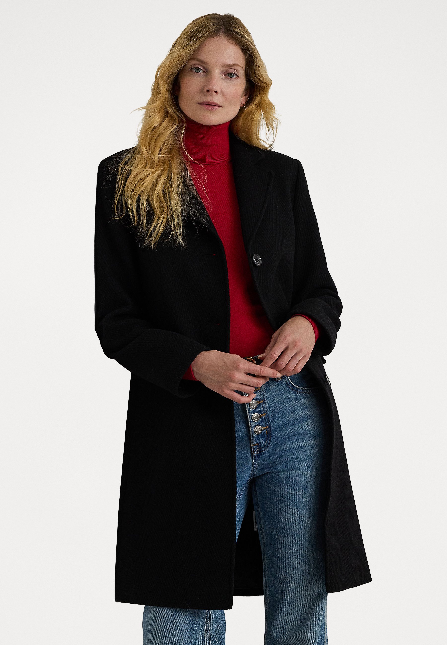 Lauren Ralph Lauren WOOL-BLEND HERRINGBONE COAT - Classic coat 