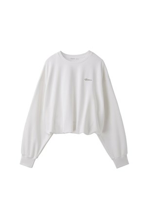 Stradivarius, BALLOON-HEM CROPPED SWEATSHIRT - Sweatshirt - beige