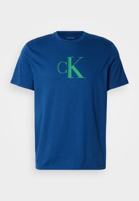CENTER MONOGRAM CLASSIC - Tričko s potlačou - blue